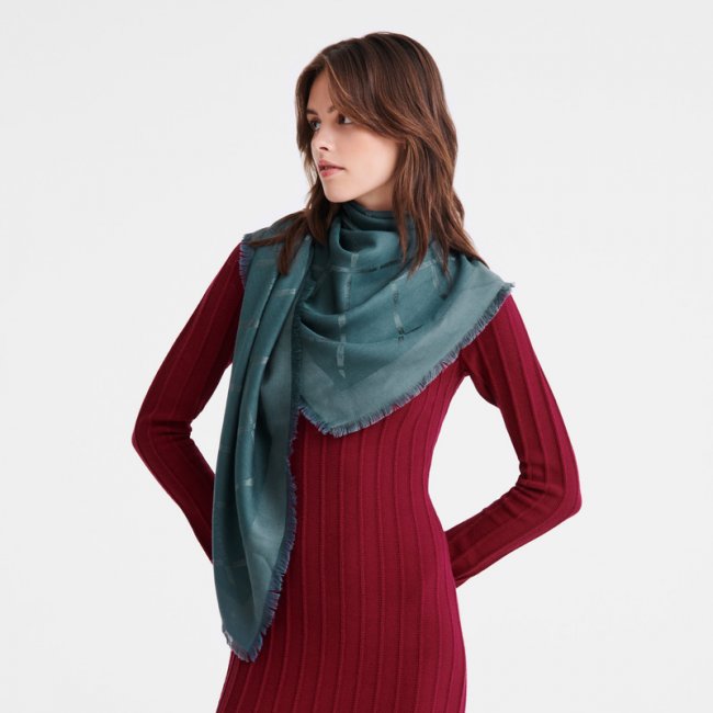 Longchamp Men's Le Roseau Shawl Cedar - Silk Blend | Cedar