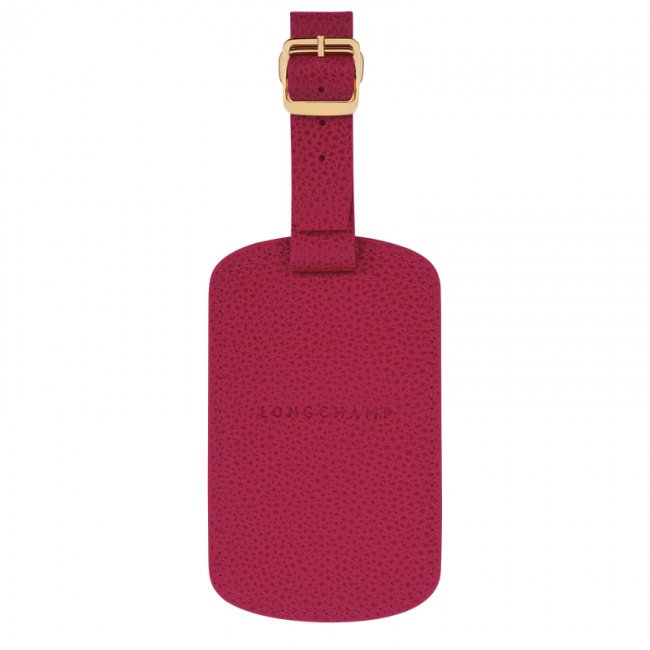 Longchamp Women's Le Foulonné Luggage tag Beetroot - Leather | Beetroot