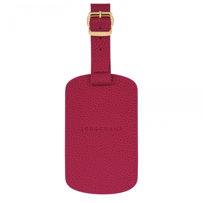 Longchamp Women's Le Foulonné Luggage tag Beetroot - Leather | Beetroot