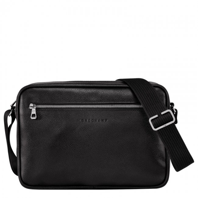 Longchamp Men's Le Foulonné M Camera bag Black - Leather | Black
