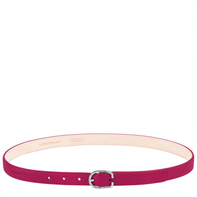 Longchamp Women's Le Foulonné Ladies' belt Beetroot - Leather | Beetroot
