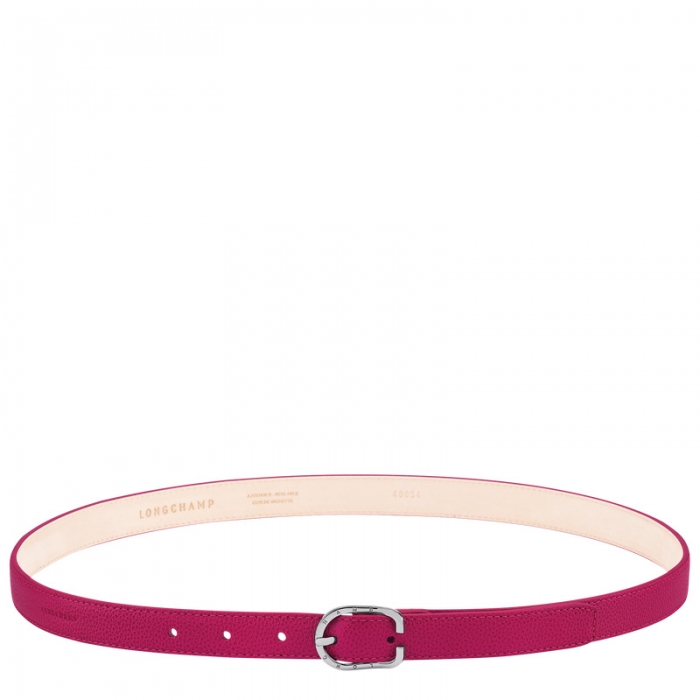Longchamp Women's Le Foulonné Ladies' belt Beetroot - Leather | Beetroot