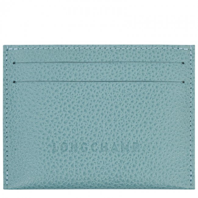 Longchamp Men's Le Foulonné Card holder Eucalyptus - Leather | Eucalyptus