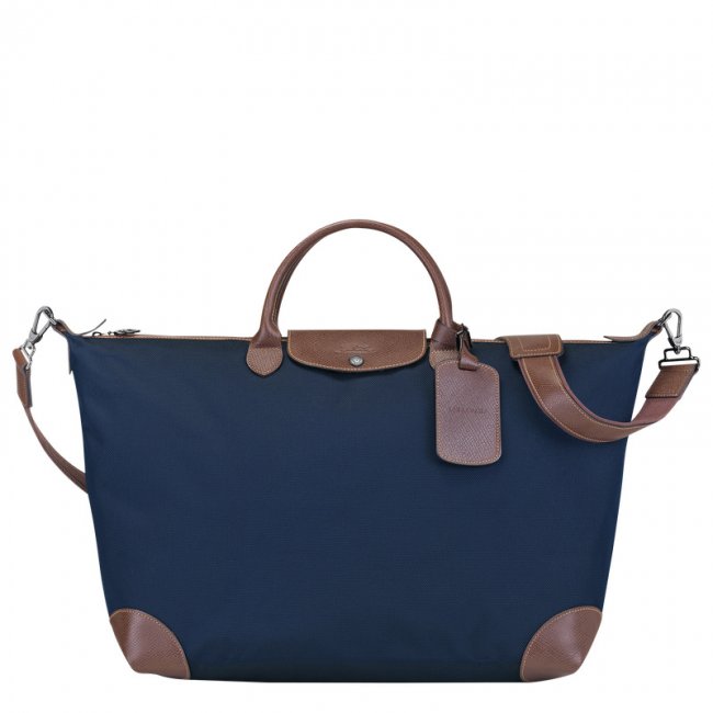 Longchamp Women's Boxford L Travel bag Blue - Recycled canvas | Blue