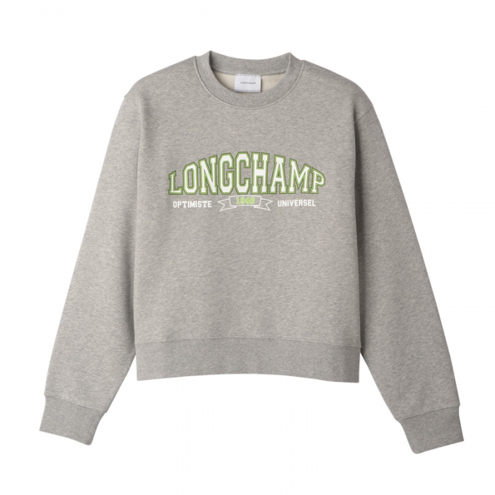 Longchamp Women's Sweatshirt Grey - Jersey | Grey
