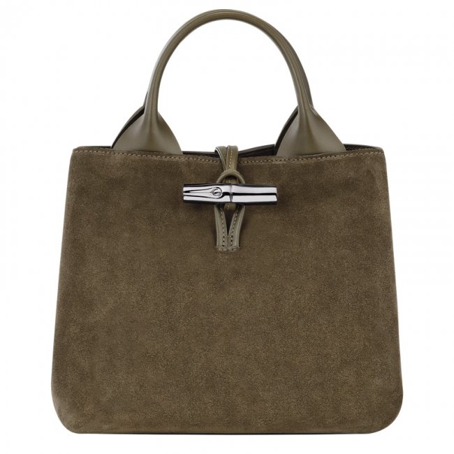 Longchamp Women's Le Roseau S Handbag Olive - Leather | Olive