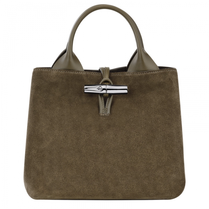Longchamp Women's Le Roseau S Handbag Olive - Leather | Olive