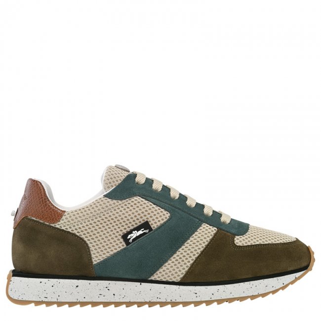 Longchamp Women's Le Pliage Green Sneakers Cedar - Leather | Cedar