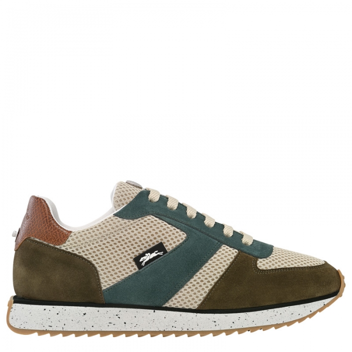 Longchamp Women's Le Pliage Green Sneakers Cedar - Leather | Cedar
