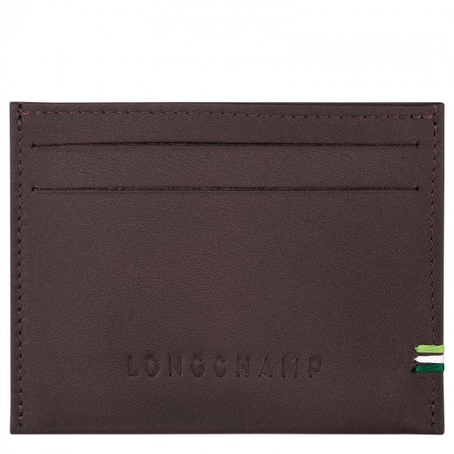 Longchamp Men's sur Seine Card holder Mocha - Leather | Mocha