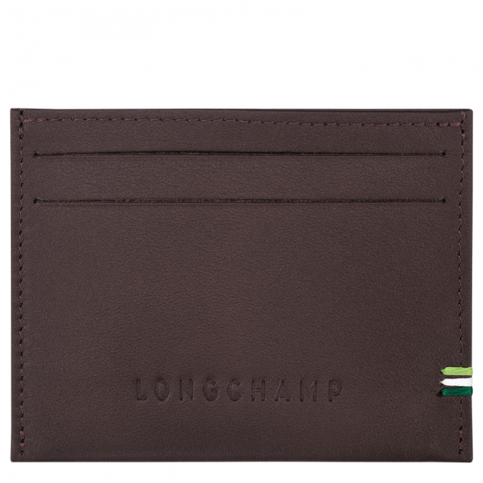 Longchamp Men's sur Seine Card holder Mocha - Leather | Mocha