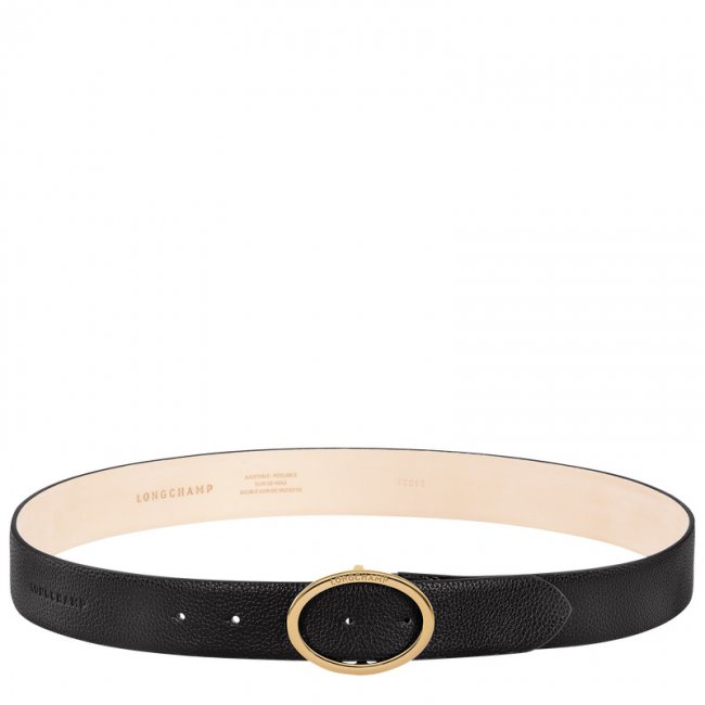 Longchamp Women's Le Foulonné Ladies' belt Black - Leather | Black