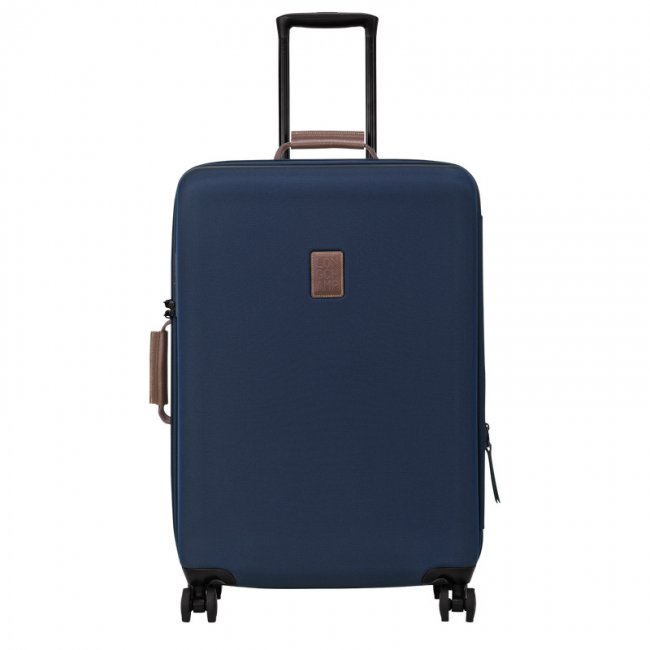 Longchamp Women's Boxford L Suitcase Blue - Recycled canvas | Blue