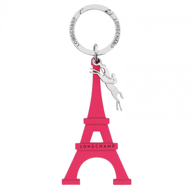 Longchamp Men's Le Pliage Original Keyring Pink - Leather | Pink