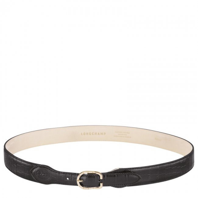 Longchamp Women's 1980 Ladies' belt Black - Leather | Black