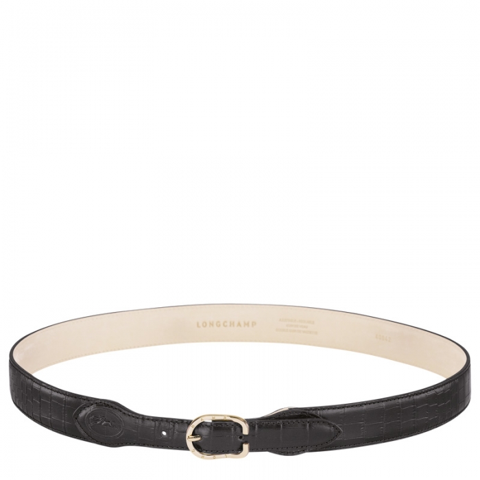 Longchamp Women's 1980 Ladies' belt Black - Leather | Black