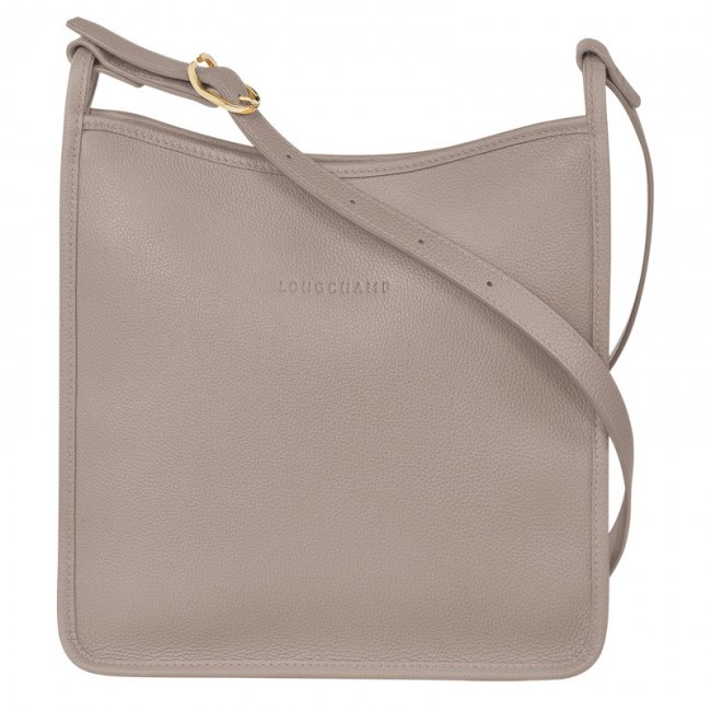 Longchamp Women's Le Foulonné M Crossbody bag Turtledove - Leather | Turtledove