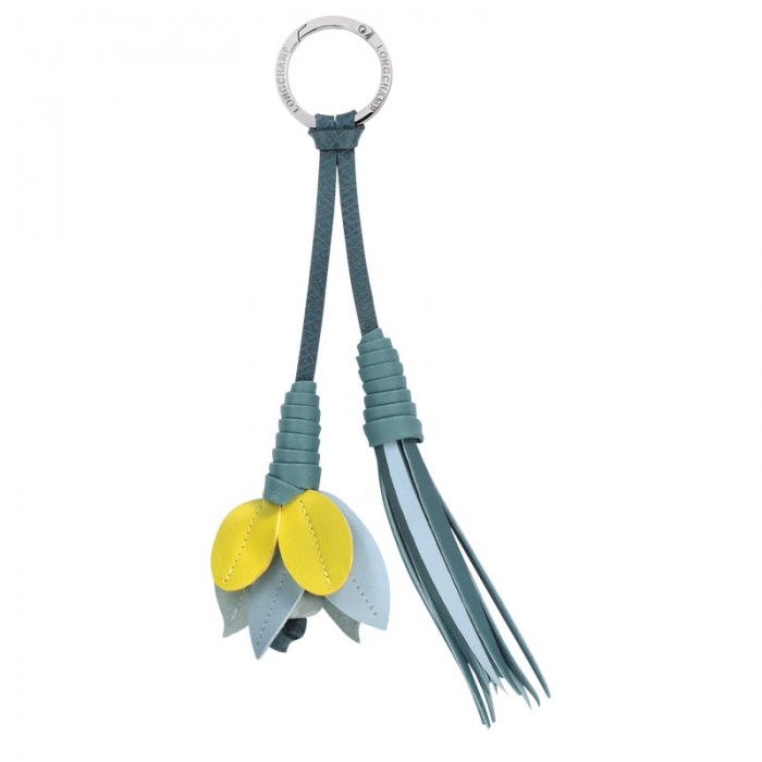 Longchamp Men's Re-Play Porte-clés Keyring Eucalyptus - Leather | Eucalyptus