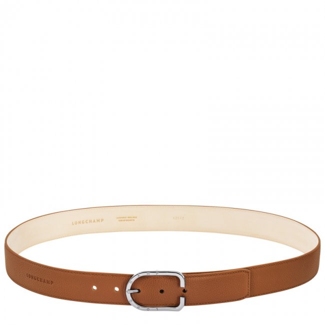 Longchamp Men's Le Foulonné belt Caramel - Leather | Caramel