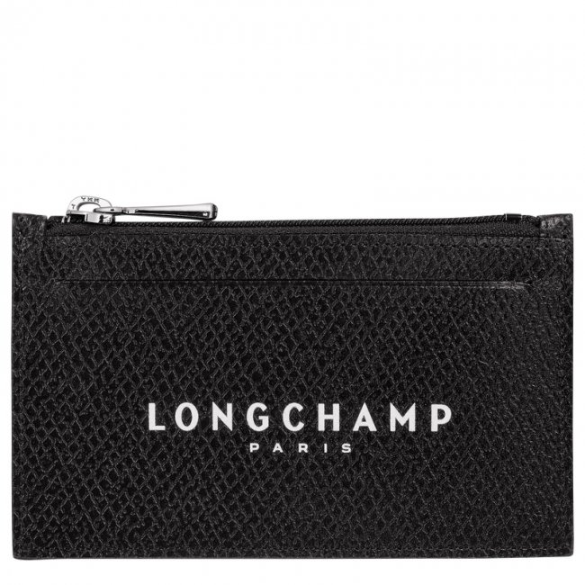 Longchamp Women's Le Roseau Essential Coin purse Black - Leather | Black