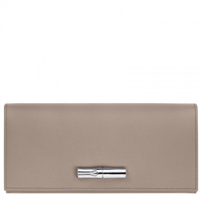 Longchamp Women's Le Roseau Flap wallet Clay - Leather | Clay
