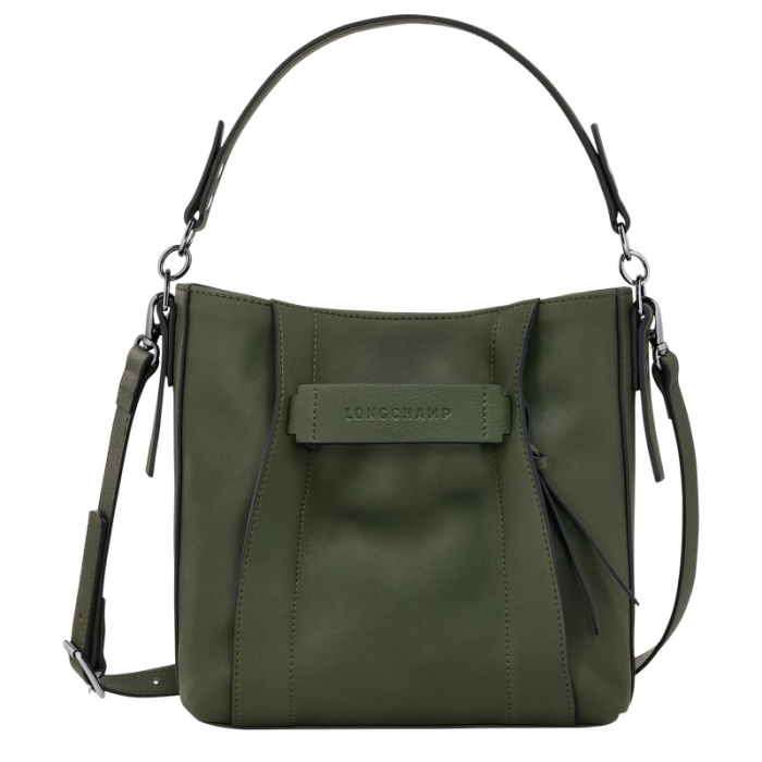 Longchamp Women's 3D S Crossbody bag Khaki - Leather | Khaki