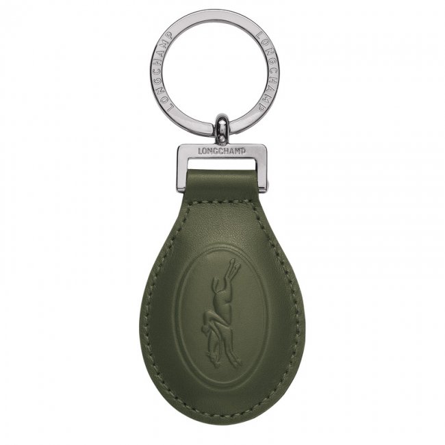 Longchamp Men's Le Foulonné Key-rings Khaki - Leather | Khaki