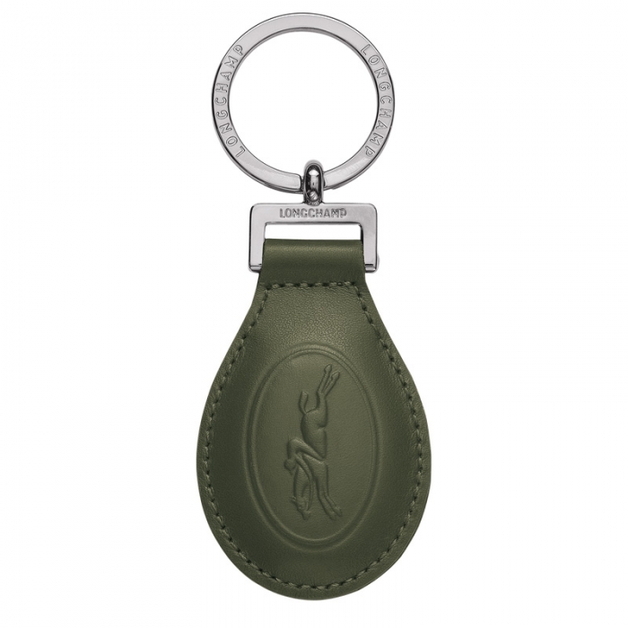 Longchamp Men's Le Foulonné Key-rings Khaki - Leather | Khaki