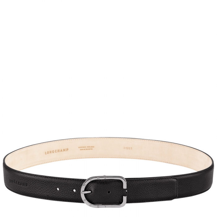 Longchamp Women's Le Foulonné Ladies' belt Black - Leather | Black