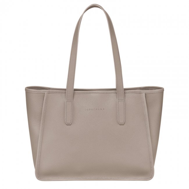 Longchamp Women's Le Foulonné L Tote bag Turtledove - Leather | Turtledove