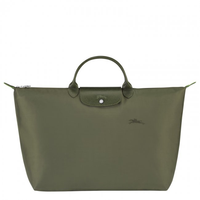 Longchamp Women's Le Pliage Green L Travel bag Forest - Recycled canvas | Forest