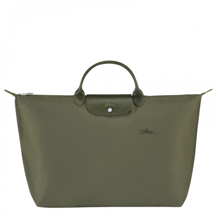 Longchamp Women's Le Pliage Green L Travel bag Forest - Recycled canvas | Forest
