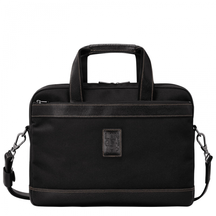 Longchamp Men's Boxford S Briefcase Black - Recycled canvas | Black