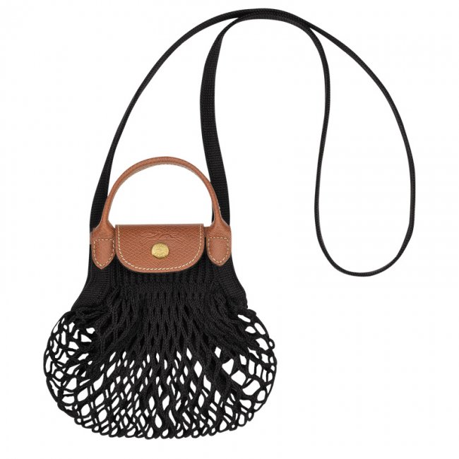 Longchamp Women's Le Pliage Filet XS Mesh bag Black - Canvas | Black