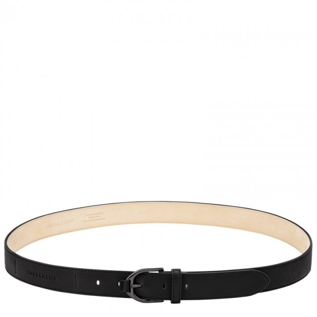 Longchamp Women's 3D Ladies' belt Black - Leather | Black