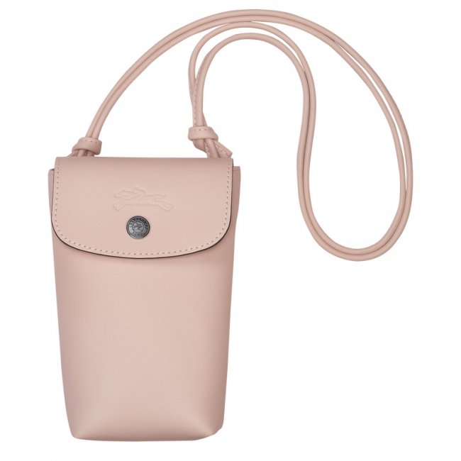 Longchamp Men's Le Pliage Xtra Phone case with leather lace Nude - Leather | Nude