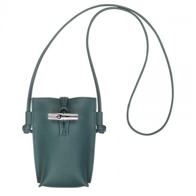 Longchamp Women's Le Roseau Phone case Cedar - Leather | Cedar