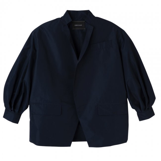 Longchamp Women's Kimono jacket Navy - Technical taffeta | Navy
