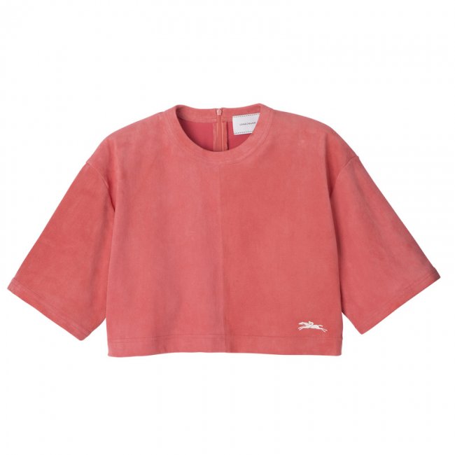 Longchamp Women's Leather crop top Blush - Leather | Blush