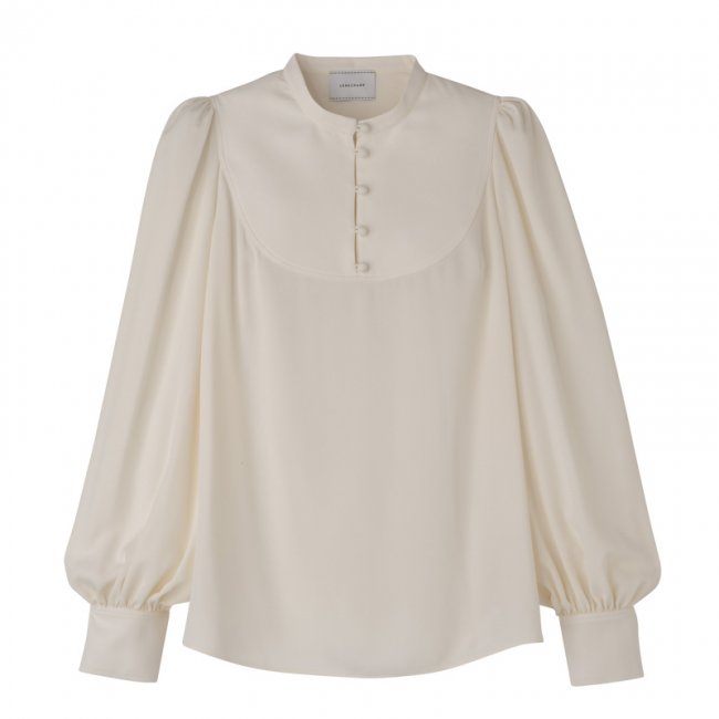 Longchamp Women's Blouse Ecru - Fluid crepe | Ecru