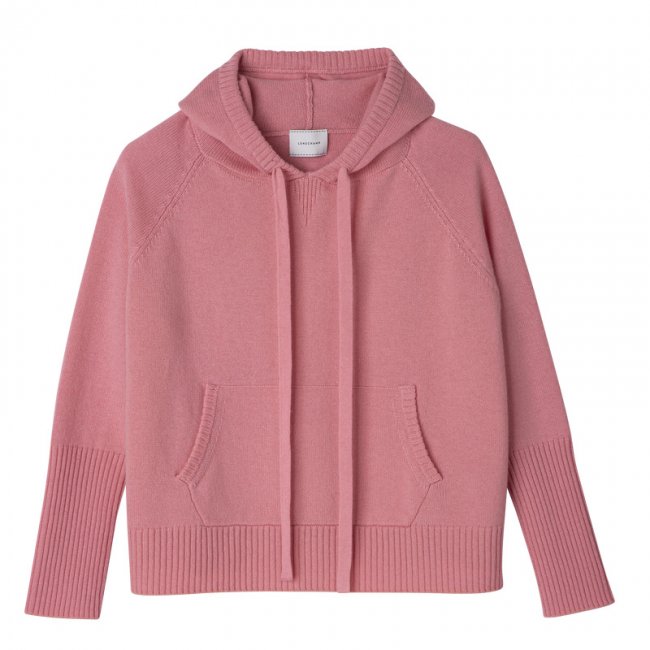 Longchamp Women's Hoodie jumper Marshmallow - Knit | Marshmallow