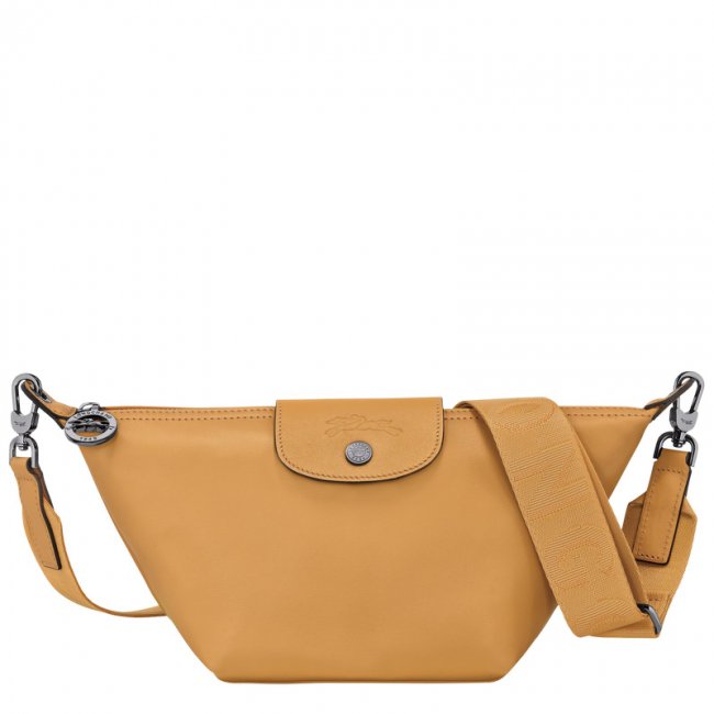 Longchamp Men's Le Pliage Xtra XS Crossbody bag Honey - Leather | Honey