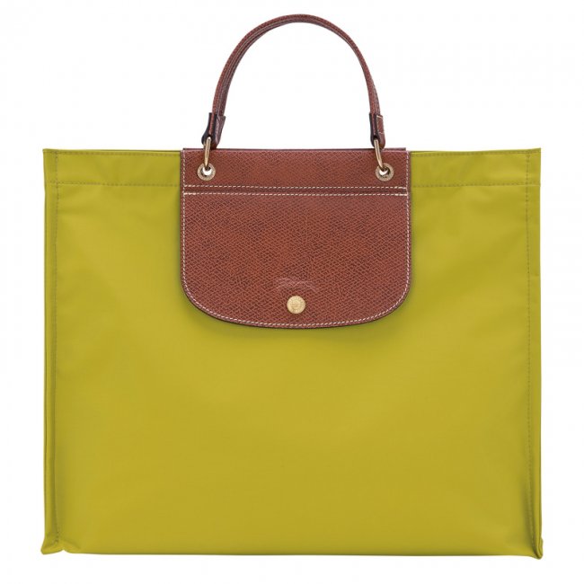 Longchamp Women's Cabas L Tote Bag Kiwi Green - Canvas | Kiwi Green