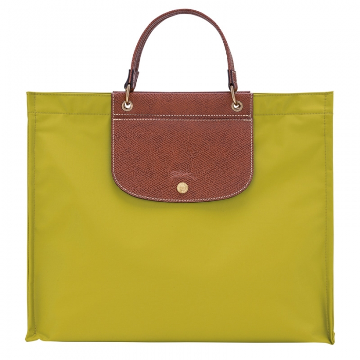 Longchamp Women's Cabas L Tote Bag Kiwi Green - Canvas | Kiwi Green