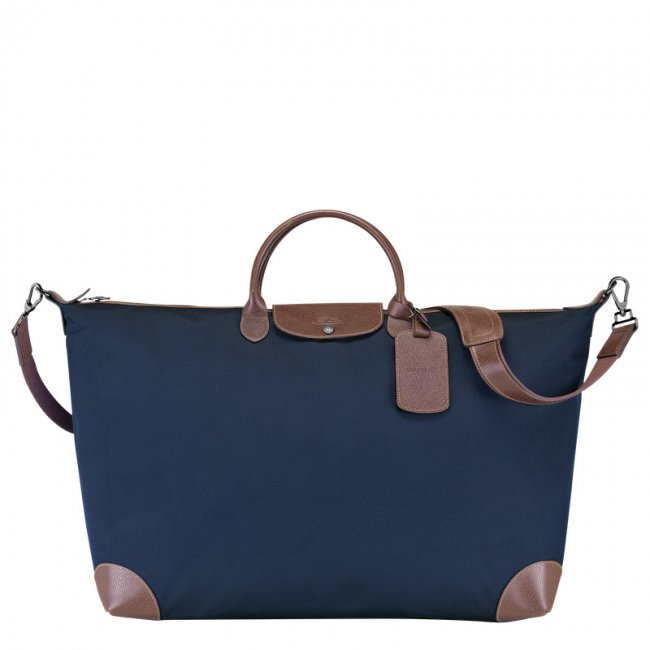 Longchamp Women's Boxford XL Travel bag Blue - Recycled canvas | Blue