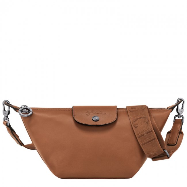 Longchamp Men's Le Pliage Xtra XS Crossbody bag Cognac - Leather | Cognac