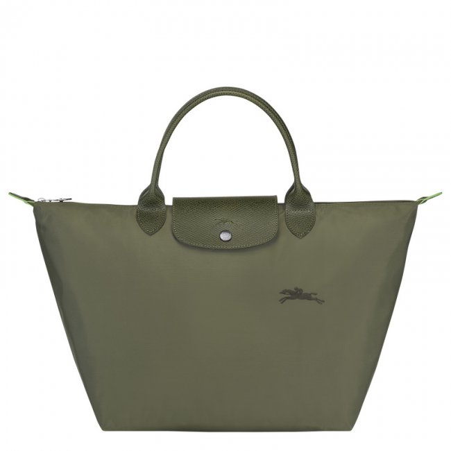 Longchamp Women's Le Pliage Green M Handbag Forest - Recycled canvas | Forest