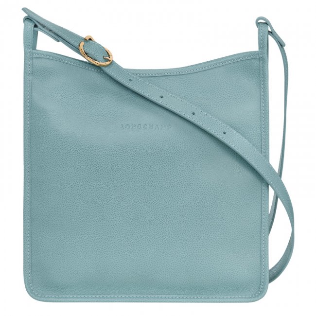 Longchamp Women's Le Foulonné M Crossbody bag Eucalyptus - Leather | Eucalyptus
