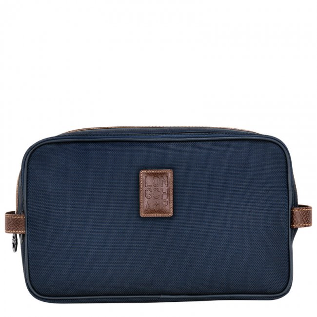 Longchamp Women's Boxford Toiletry case Blue - Recycled canvas | Blue