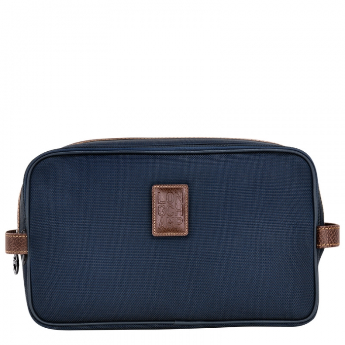 Longchamp Women's Boxford Toiletry case Blue - Recycled canvas | Blue